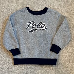 Polo by Ralph Lauren Kids Heather Gray and Navy Hoodie
